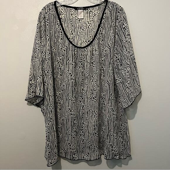 Sweet Candy Sheer Flowing Swoop Neck Pullover Blouse | Women’s Size 3X - Picture 1 of 7